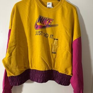 Nike Yellow and Pink Ski Jacket